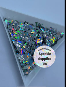 Silver Holographic Mylar Flakes