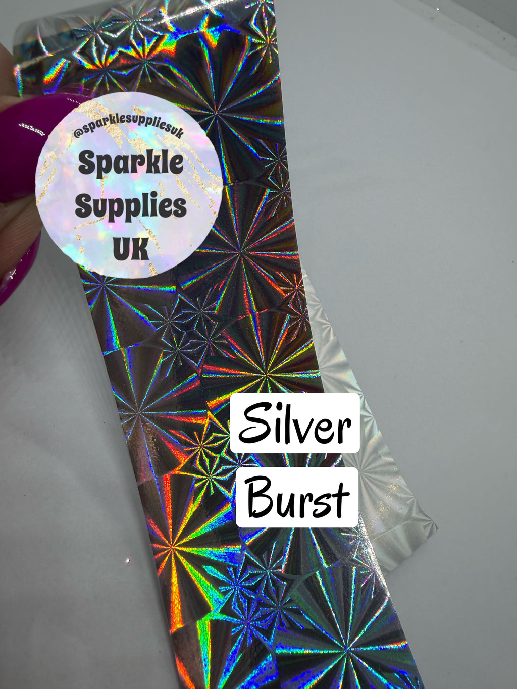 Silver Burst Transfer Foil