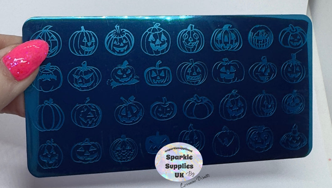 Pumpkin Halloween Stamping Plate Large