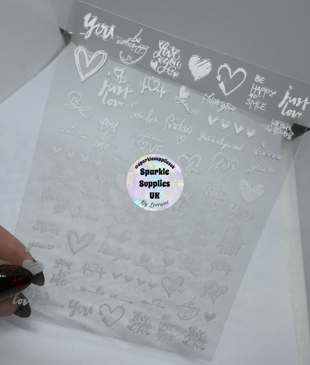 Love Stickers White