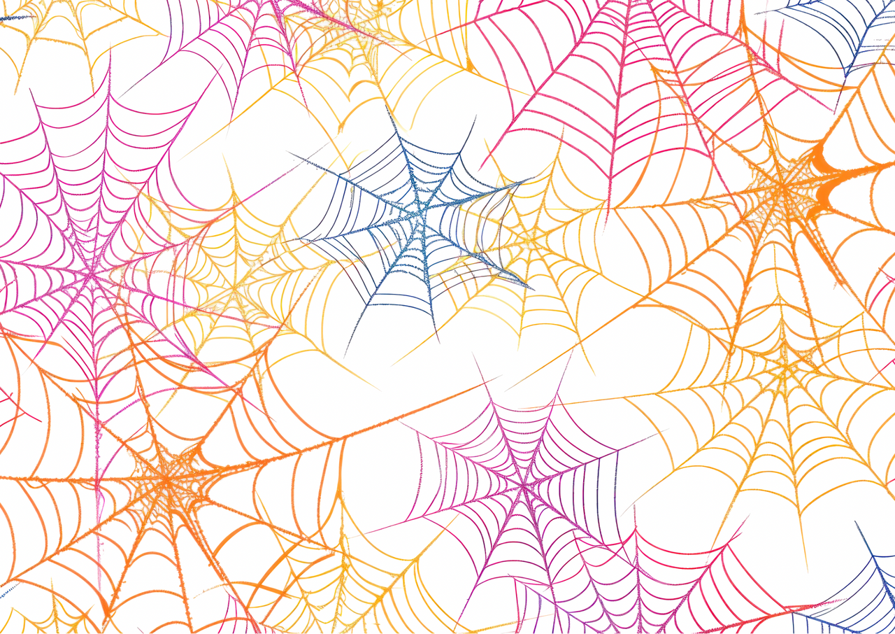 Colourful Webs Photographic Background