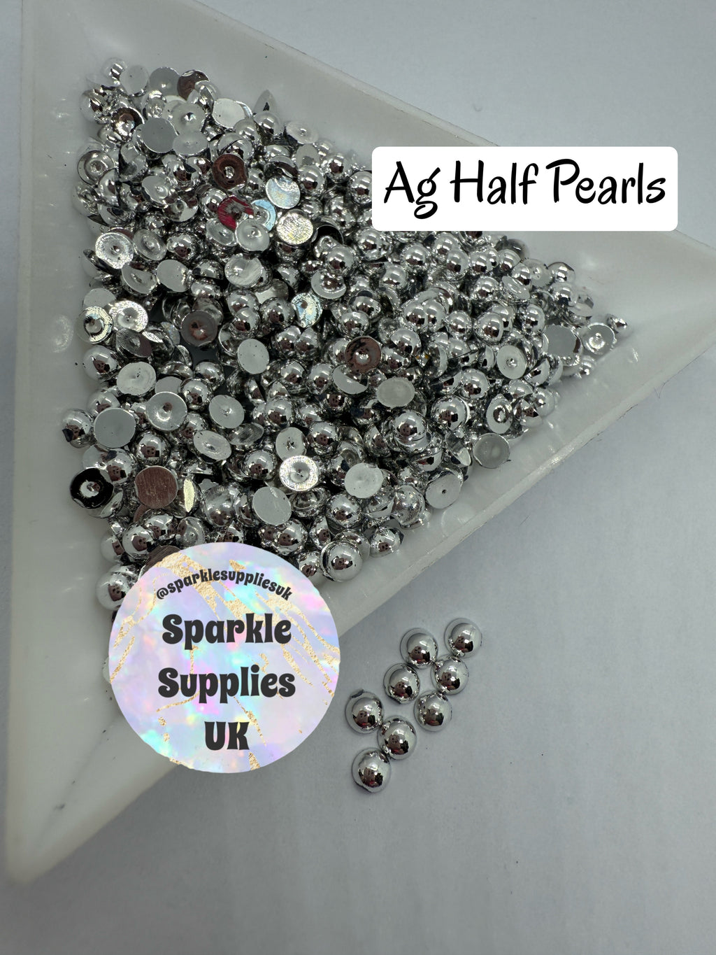 Ag Half Pearls Flat Back 5g