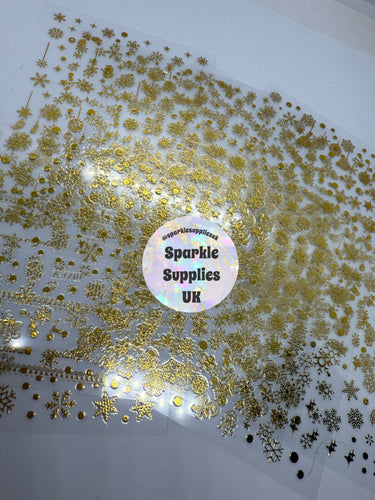 Christmas Gold Sticker Bundle Mix (Pack of 12)
