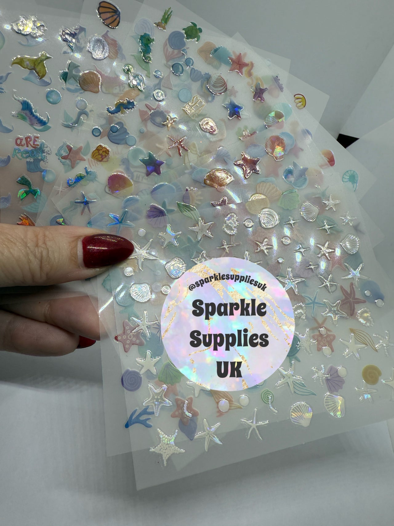 Sea Life Pearlescent Stickers Bundle Mix (Pack of 10)