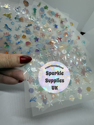 Sea Life Pearlescent Stickers Bundle Mix (Pack of 10)