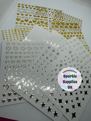 Large Sheets Metallic Stickers Bundle Mix (Pack of 11)
