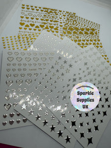 Large Sheets Metallic Stickers Bundle Mix (Pack of 11)