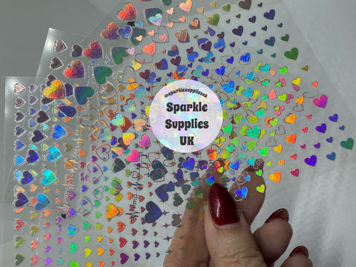 Large Sheet Holographic Stickers Mix (Pack of 4)
