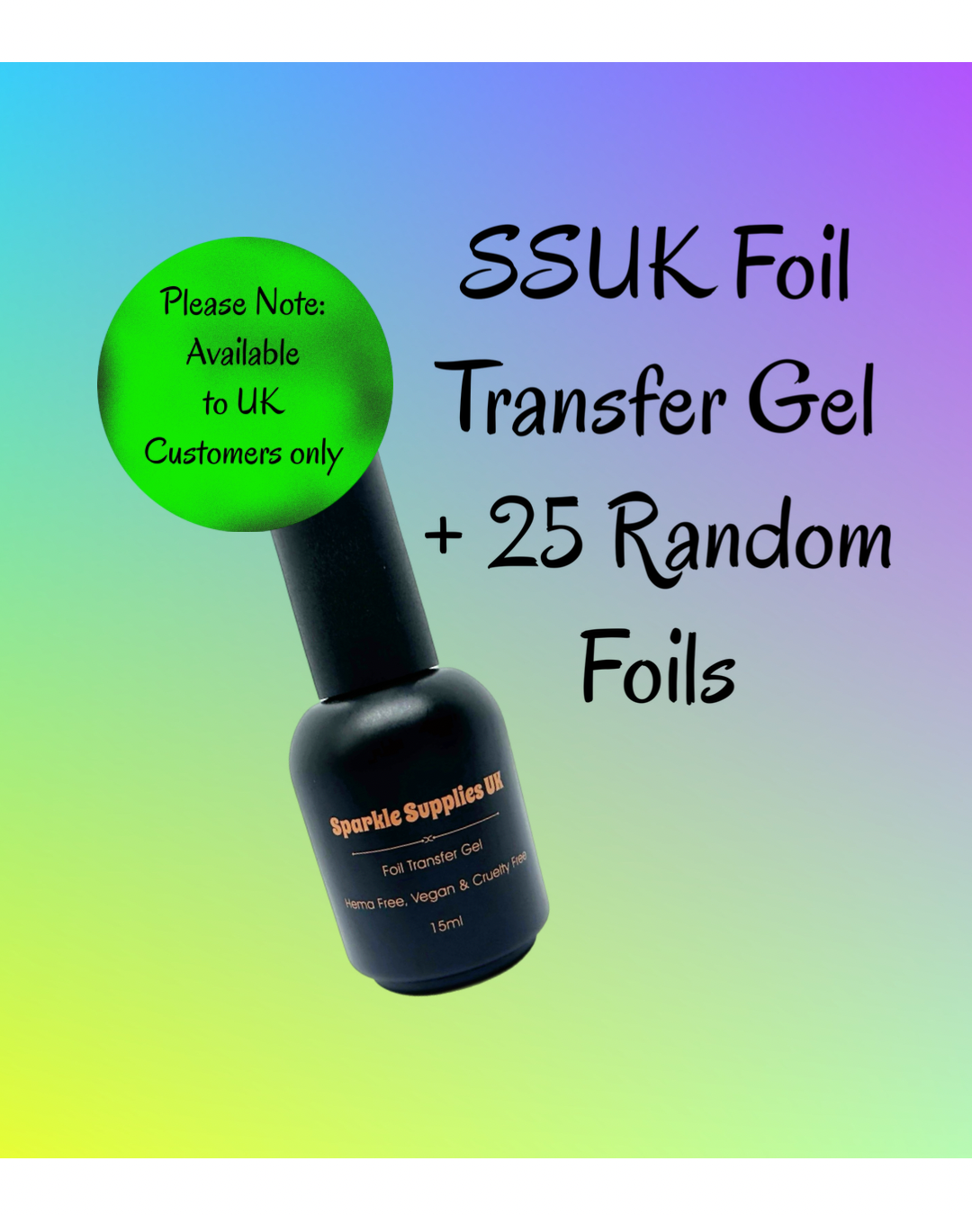 Foil Transfer Gel with 25 Random Foils