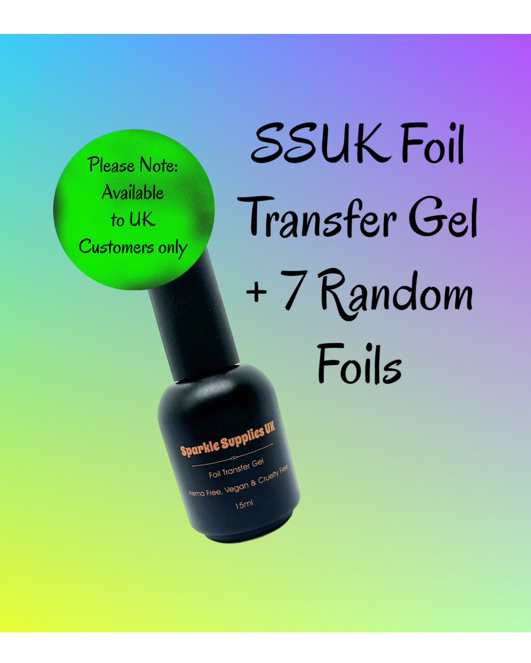 Foil Transfer Gel with 7 Random Foils