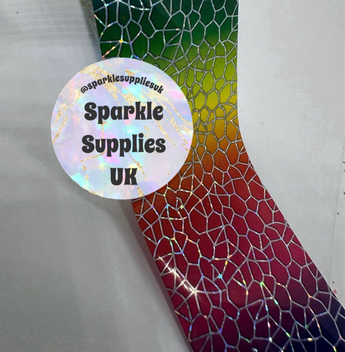 Rainbow Crackle Transfer Foil