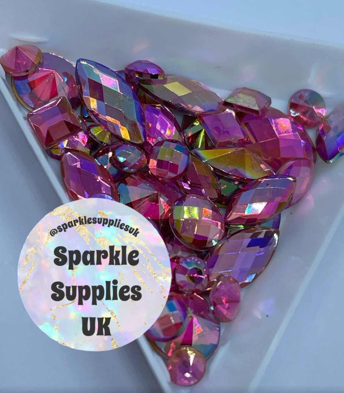 Rose AB Mix Acrylic Gems