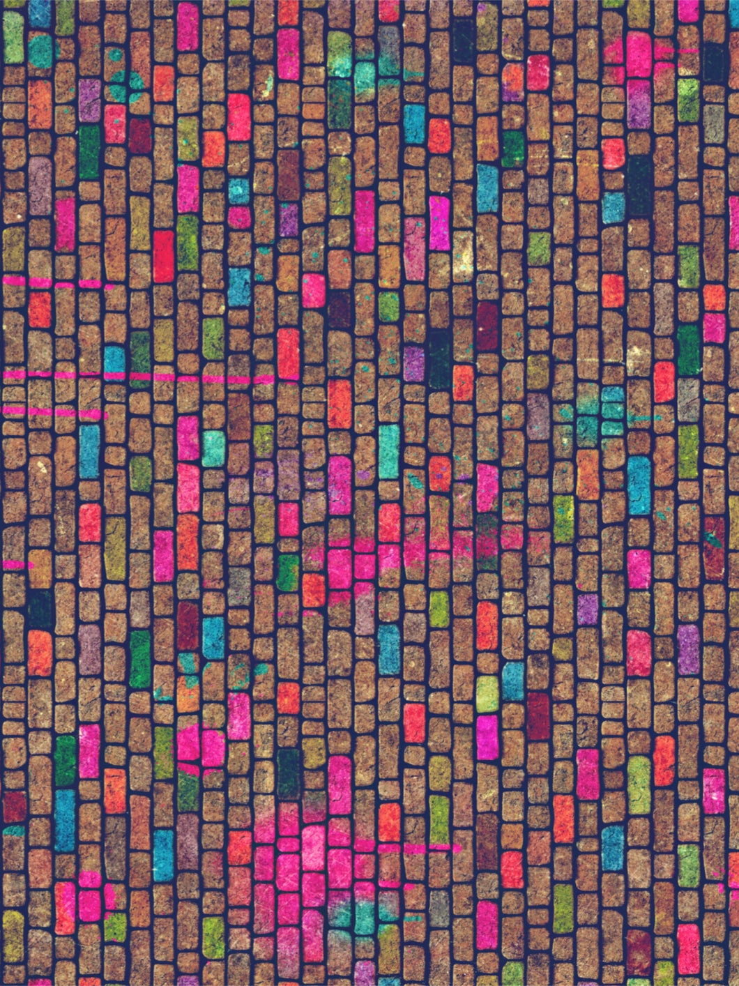 Neon Bricks - Photographic Background