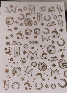 Cosmic Solar System Nail Stickers