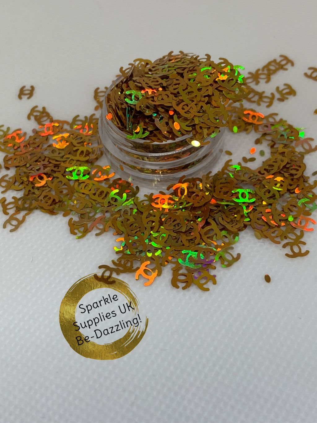 Logo Holographic Gold Slices