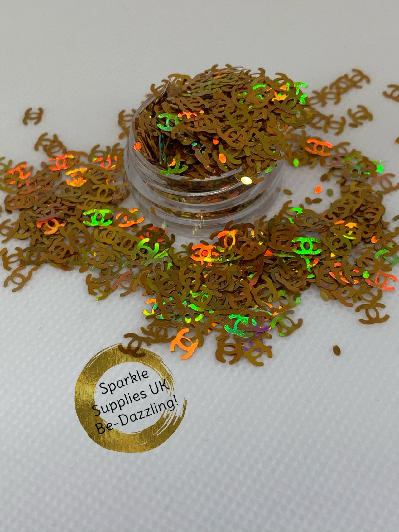 Logo Holographic Gold Slices