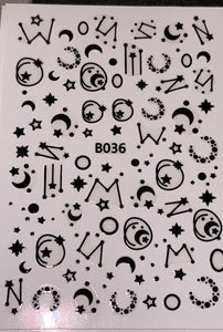 Cosmic Solar System Nail Stickers