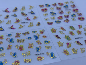 Metallic Butterfly Stickers (#3) 4pk