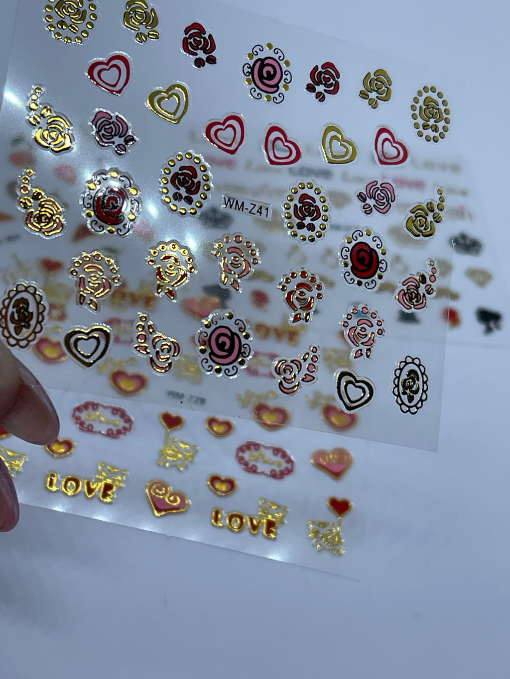 Metallic Valentines Stickers #4 (4 Pack )