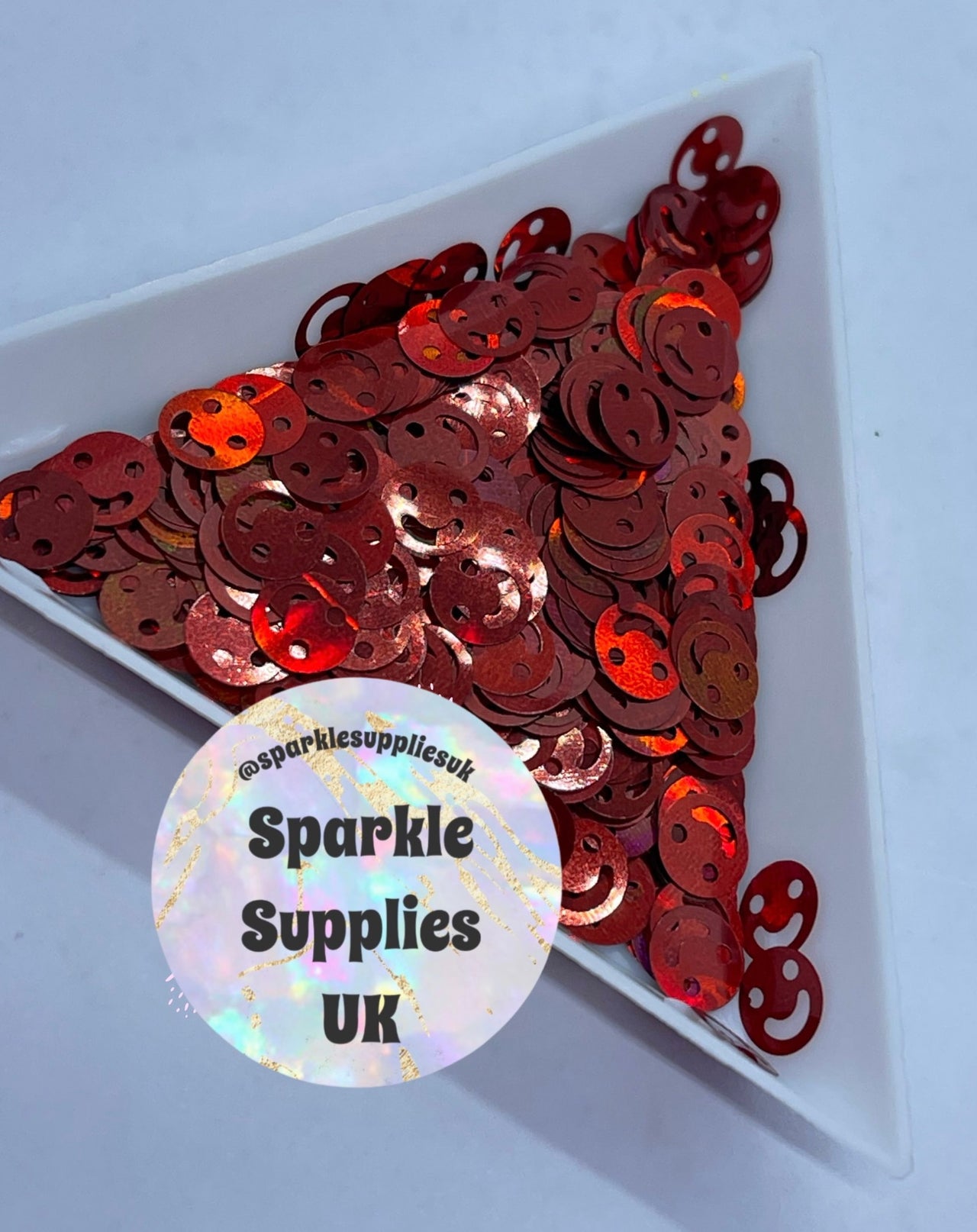 Smiley Faces Holo Red