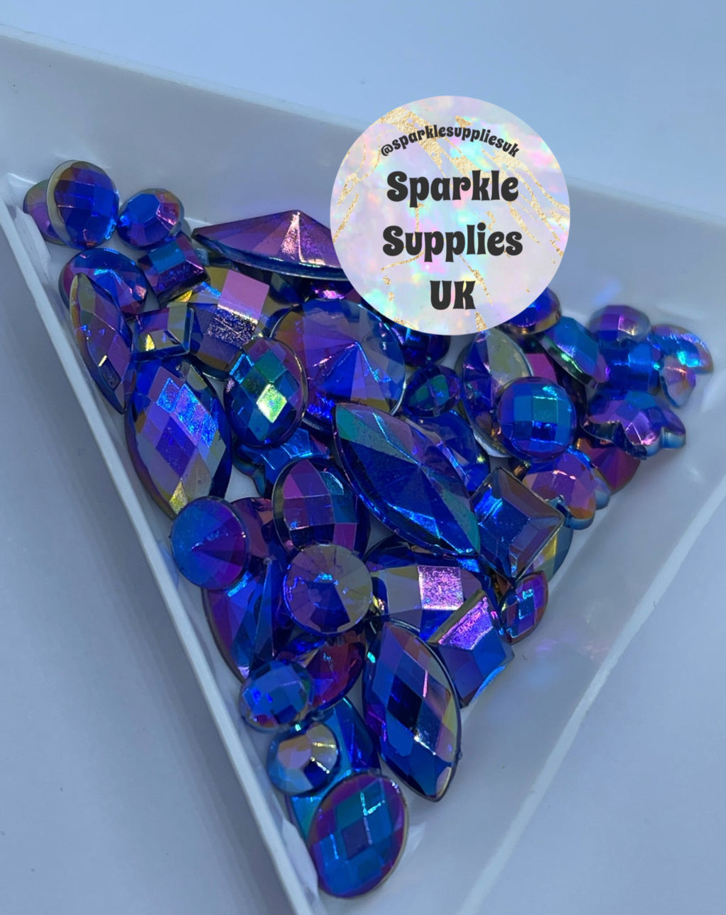 Steel Blue AB Acrylic Gems