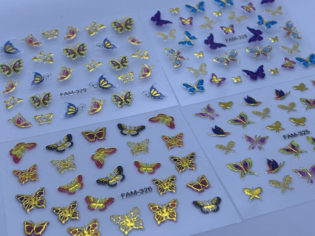 Metallic Butterfly Stickers (#2) 4pk