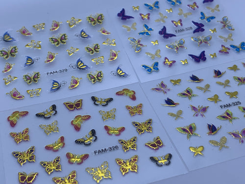 Metallic Butterfly Stickers (#2) 4pk