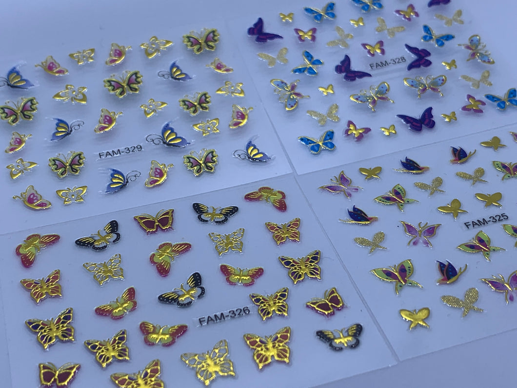 Metallic Butterfly Stickers (#2) 4pk