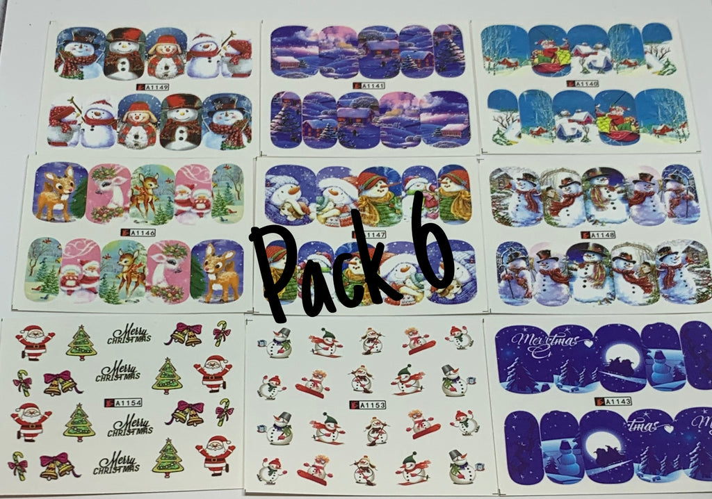 Christmas Stickers/Decals (9 Pack)