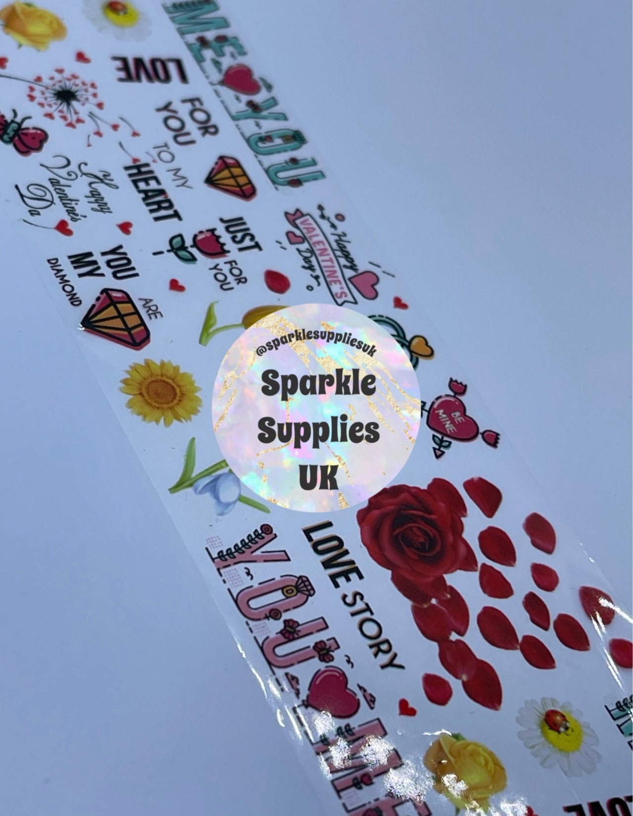 Love Story Valentines Transfer Foil