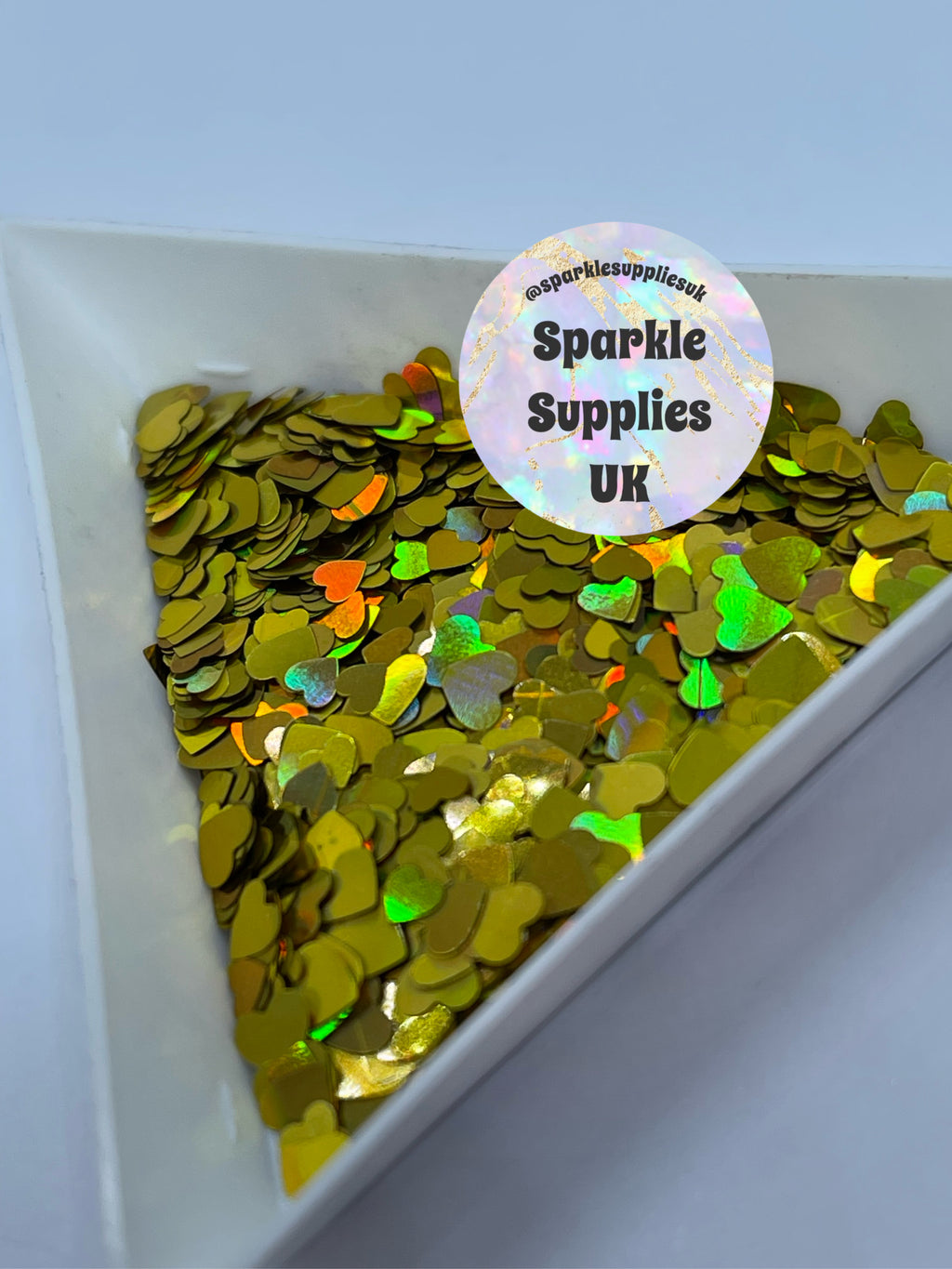 Gold Holographic Hearts