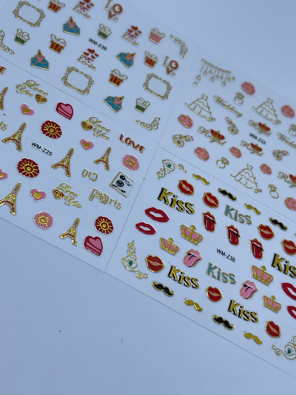 Metallic Valentines Stickers #5 (4 Pack)