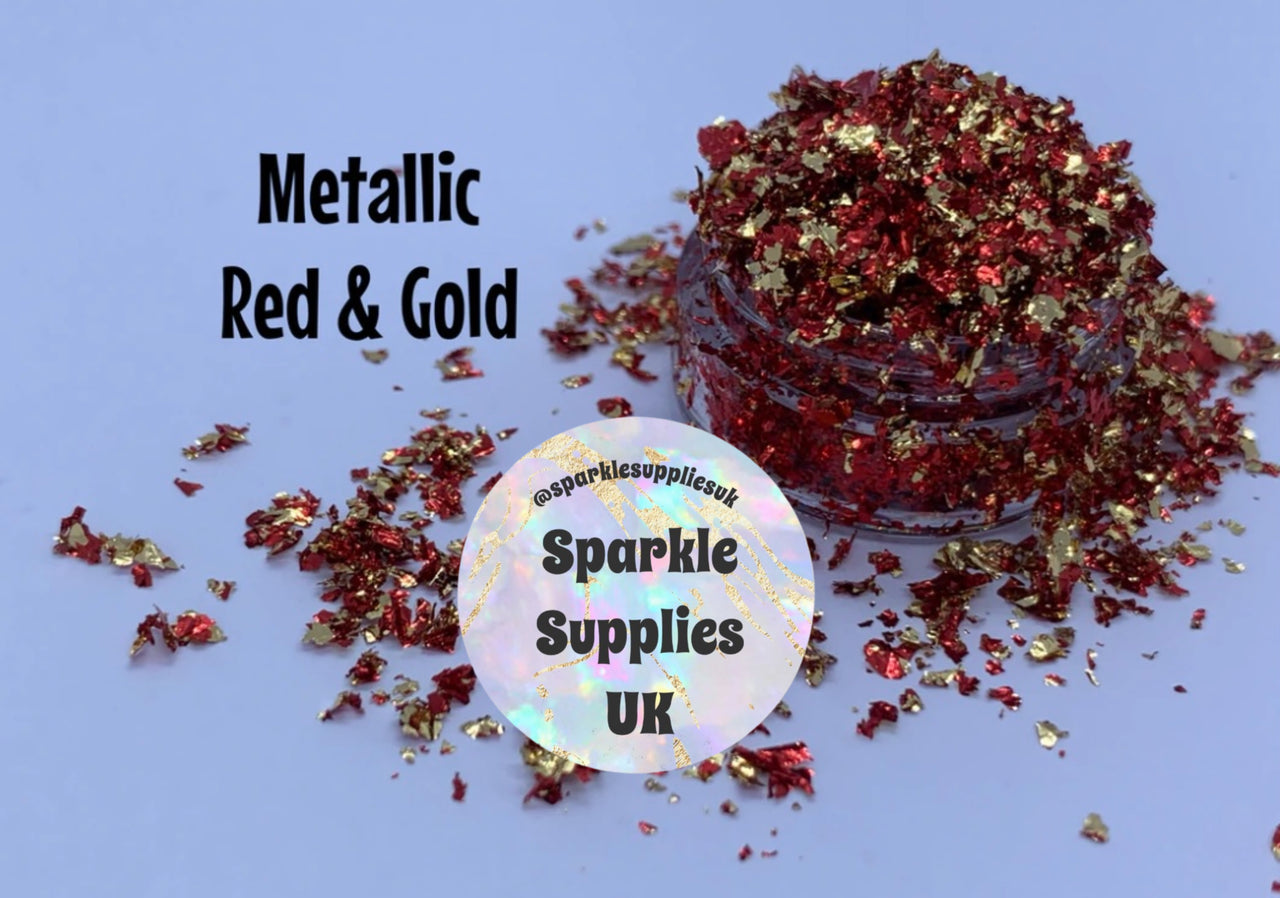 Red & Gold Foil Flakes