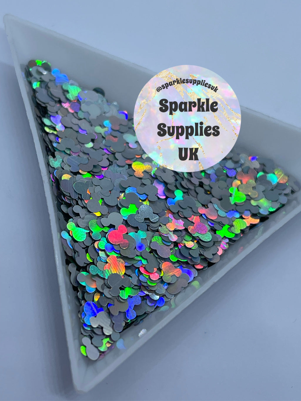 Mouse Heads Holographic Silver