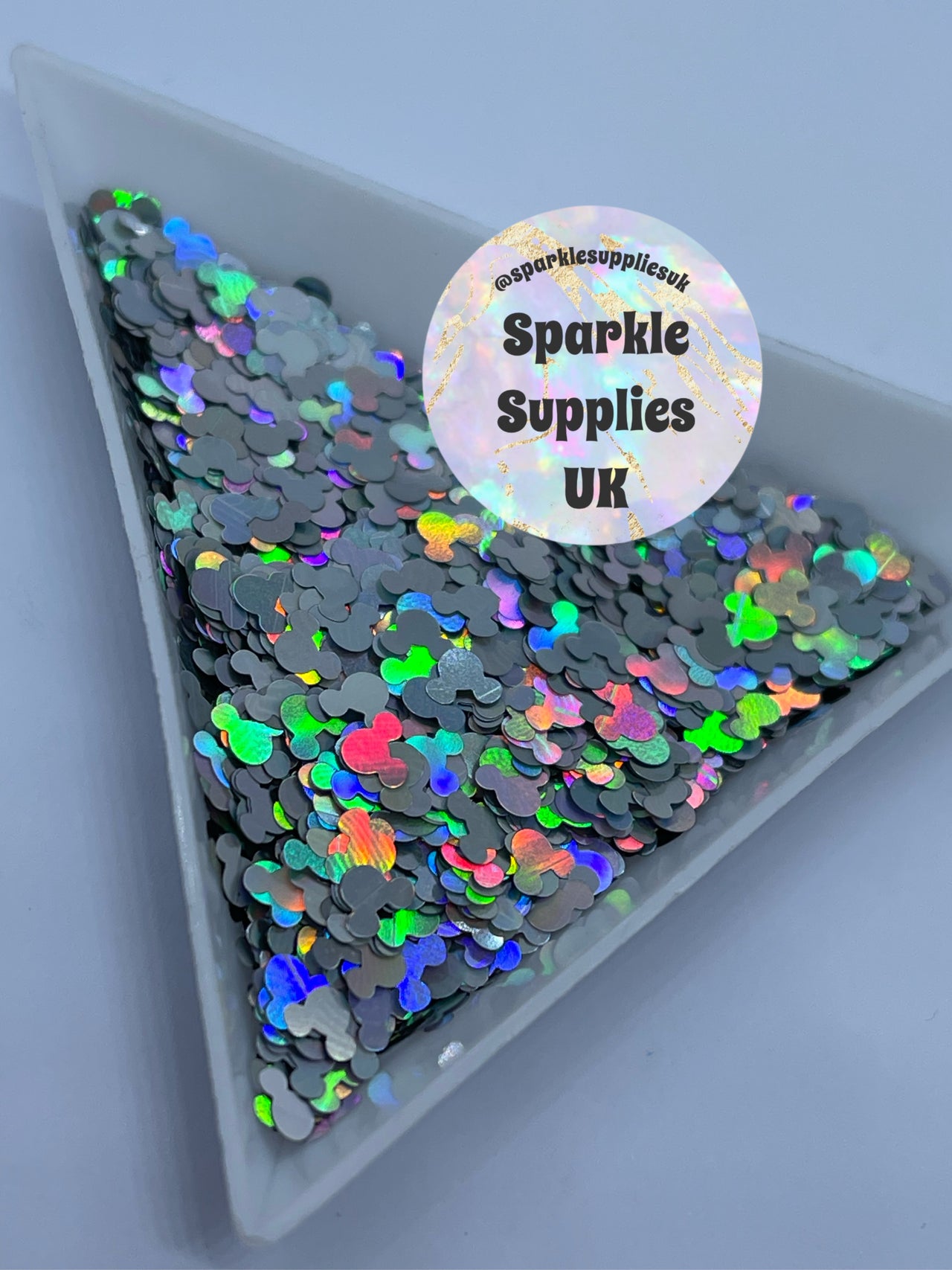 Mouse Heads Holographic Silver