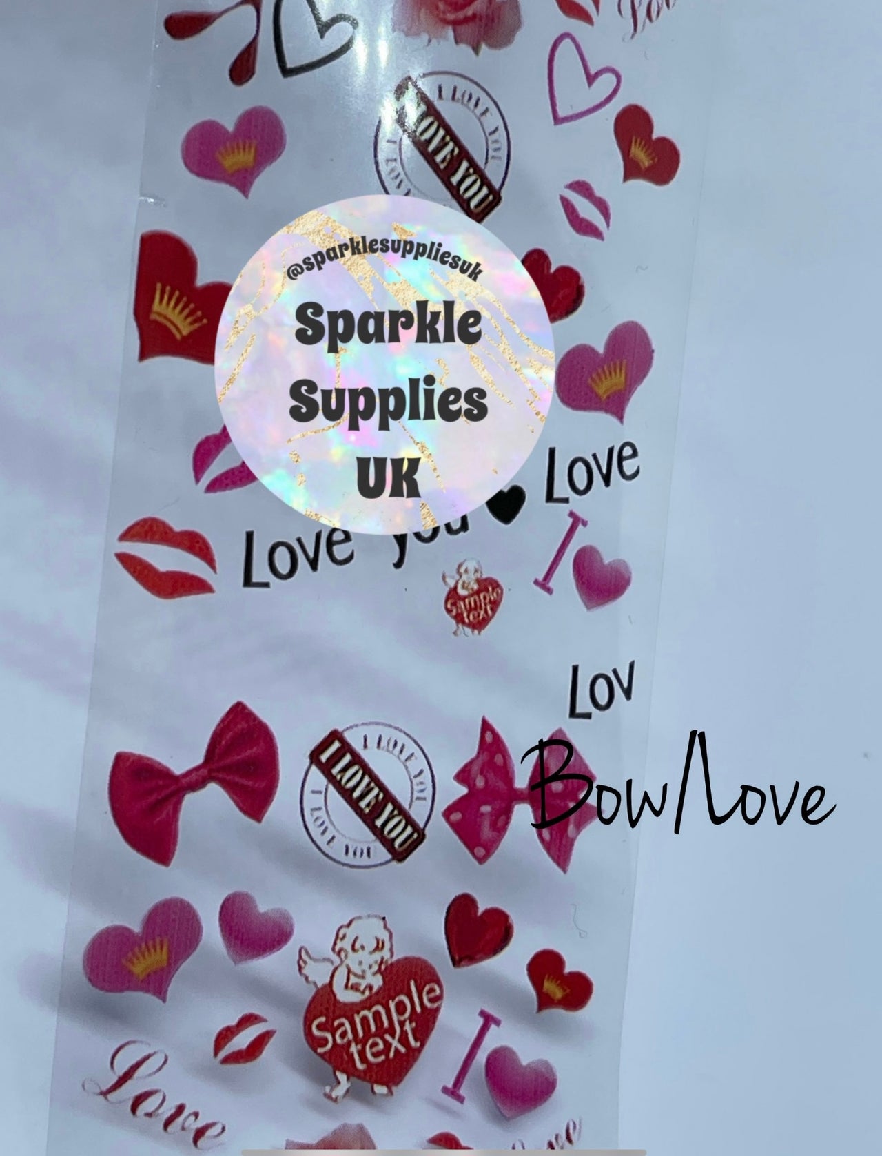 Valentine Bow/Love Transfer Foil (Slight Flaw)