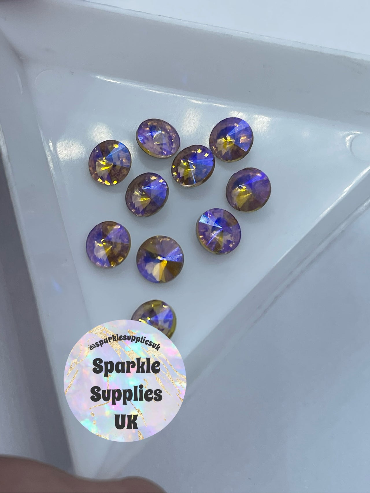 Rivoli Pinkish Crystals 6mm (x 10)