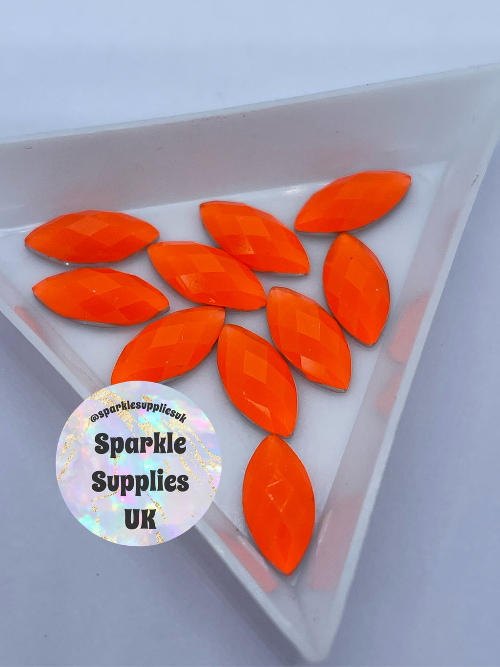 Neon Orange Cat Eye Gems (10’s)