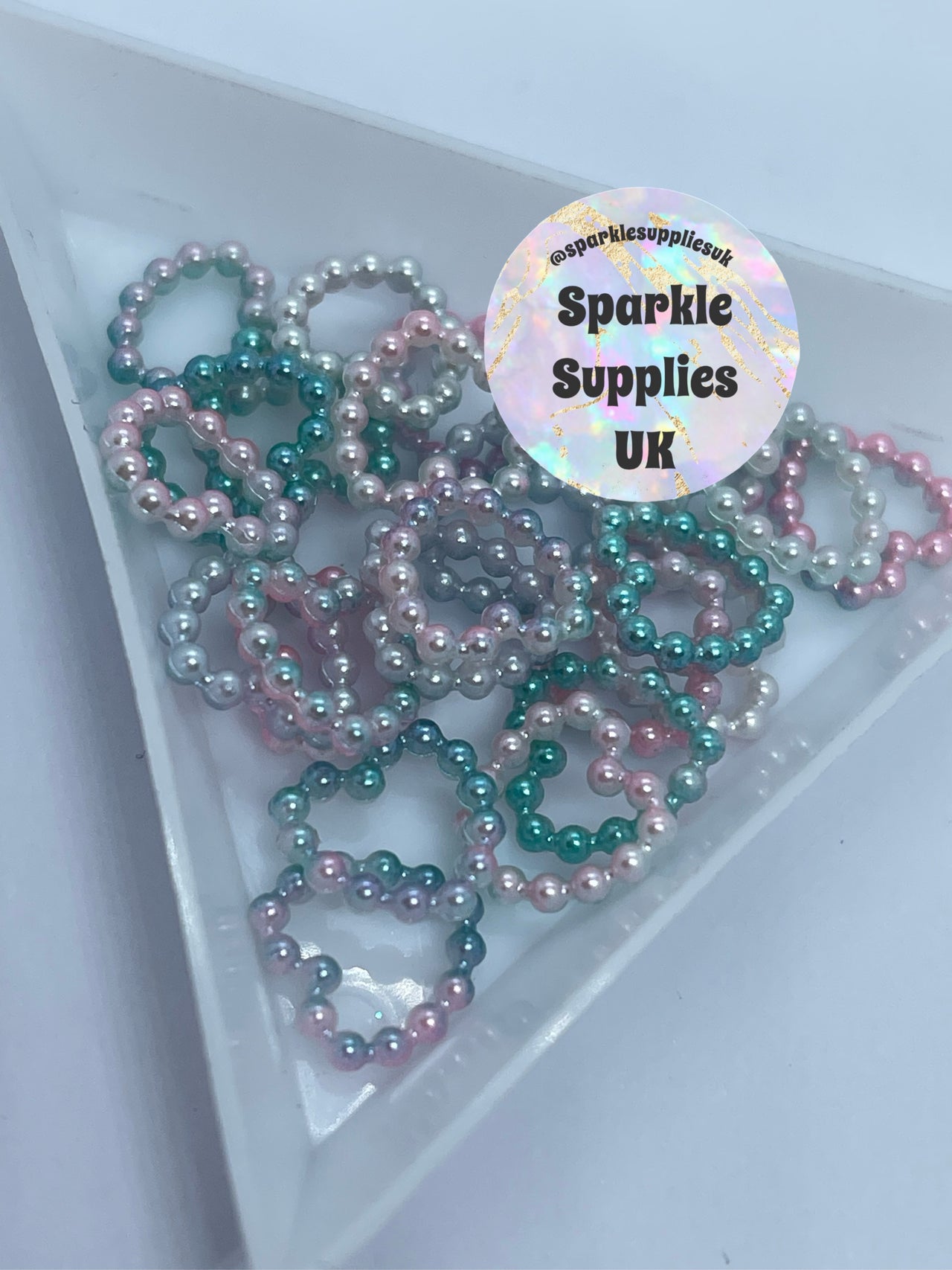 3D Bubble Hearts Greens/Pinks