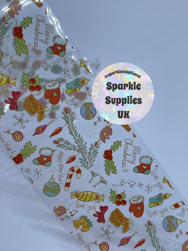 Sweet Christmas Transfer Foil (1 Metre Length)