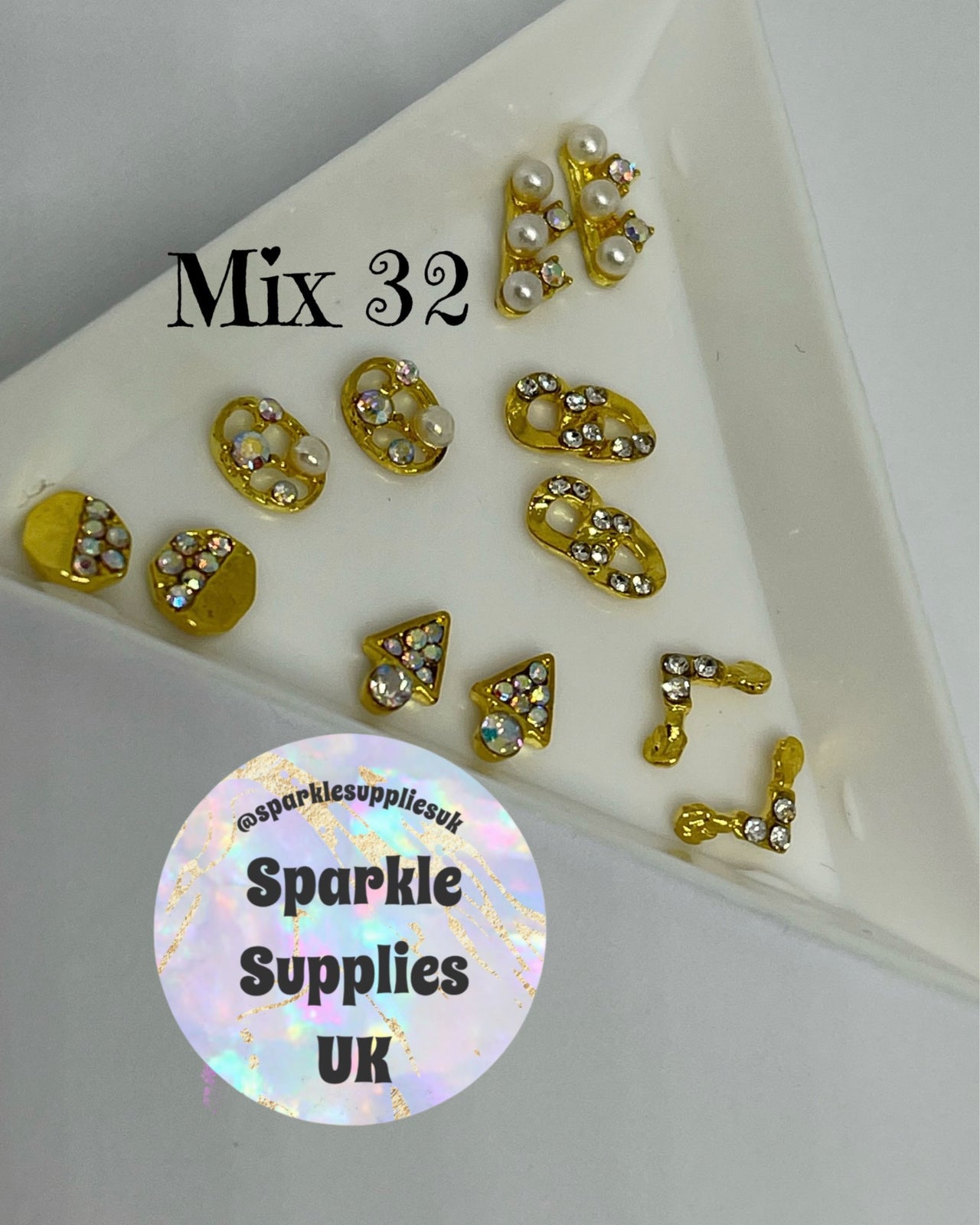 Diamanté Nail Charms (Mix 32)