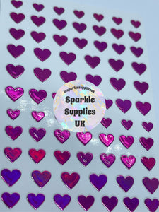 Heart Stickers Metallic/Matte (Various)