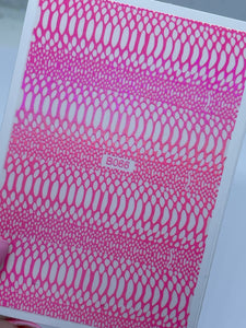 Snakeskin Sticker Pink