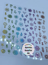 Metallic Flower Stickers (Various)