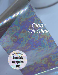 Clear Oil Slick Transfer Foil (1 Metre Length)