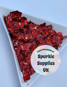 Red Holographic Mylar Flakes