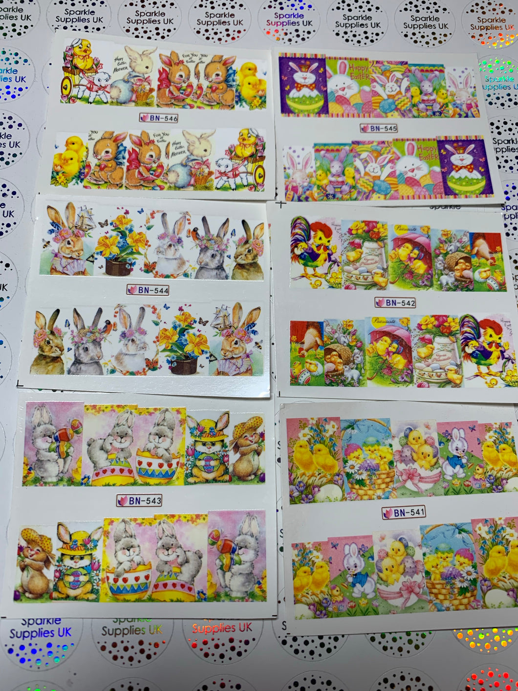 Easter Water Decals Pack of 6