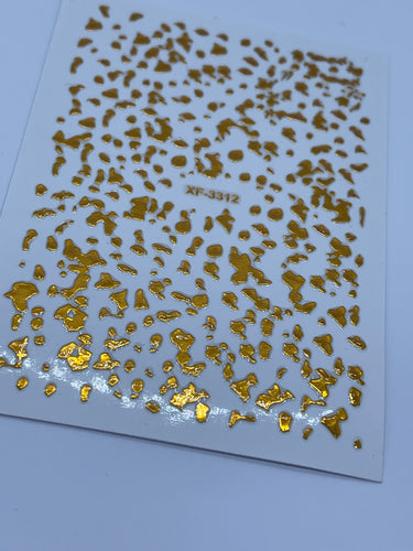 Metallic Gold Fragments Sticker