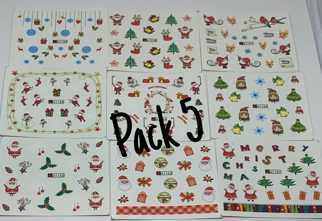 Christmas Stickers/Decals (9 Pack)