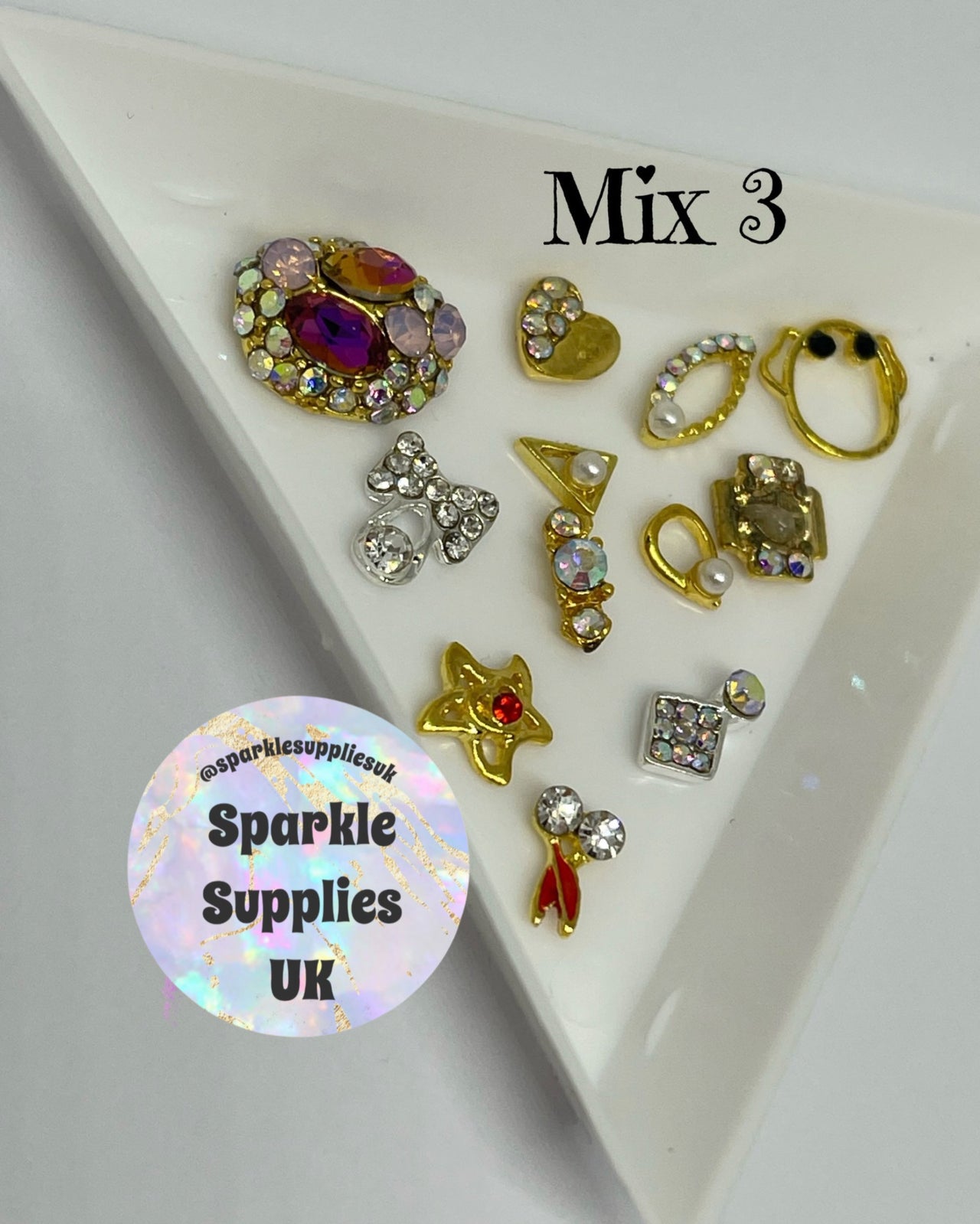 Diamanté Nail Charms (Mix 3)